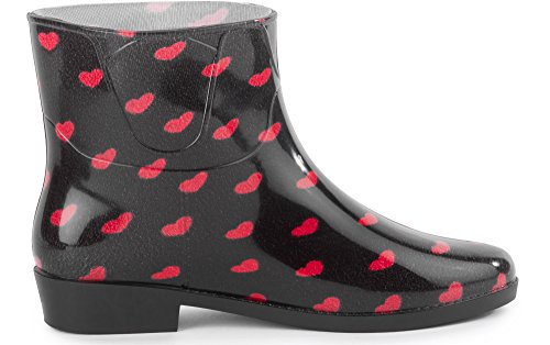 Ladeheid Kurze Gummistiefel Damen Elegant Regenstiefel Damen mit Muster LAZT201802 (Muster-13, 38 EU)