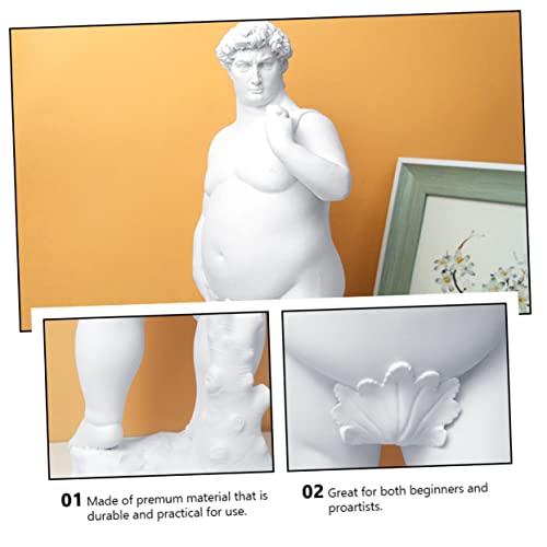 Estatua David Resina Beige Decoración Hogar 25x11x7 cm miniatura 4