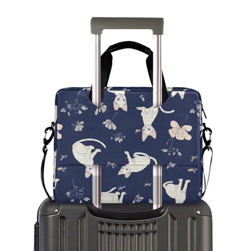 Maletín para portátil 15.6" azul marino con gatitos miniatura 4