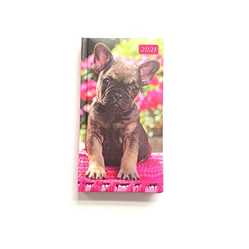 TopgadgetsUK Agenda 2021 extraordinaria delgada con hermoso diseño de cachorro y encuadernación flexible Cover