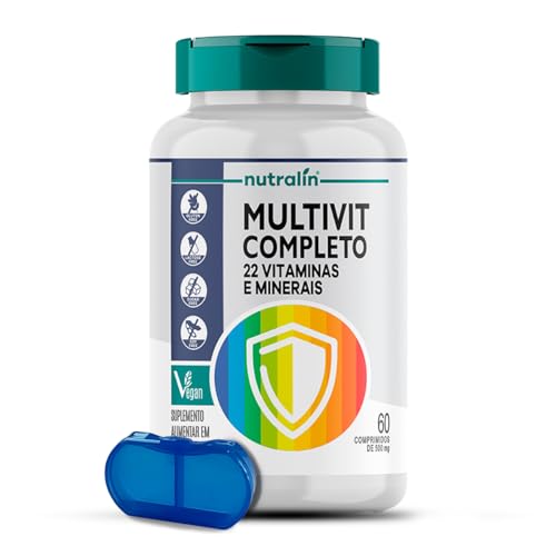 Multivitamínico Completo Vitaminas e Minerais 60 Comprimidos + Porta Cápsulas