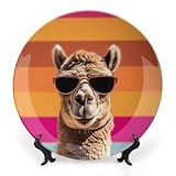 4 tailles : l'assiette en porcelaine est fabriquée en porcelaine de haute qualité. Le diamètre de l'assiette en porcelaine mesure 15,2 cm, 17,8 cm, 20,3 cm, Nos assiettes en porcelaine Camel portant des lunettes de soleil sont disponibles dans une variété de tailles, de sorte que vous pouvez choisir celle qui vous convient pour améliorer votre décoration