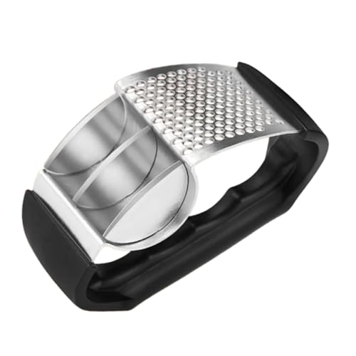 jojnsha Handliche Knoblauch- und Ingwerpresse, rostfreie Stahlkonstruktion, ergonomisches Design für einfache Bedienung und