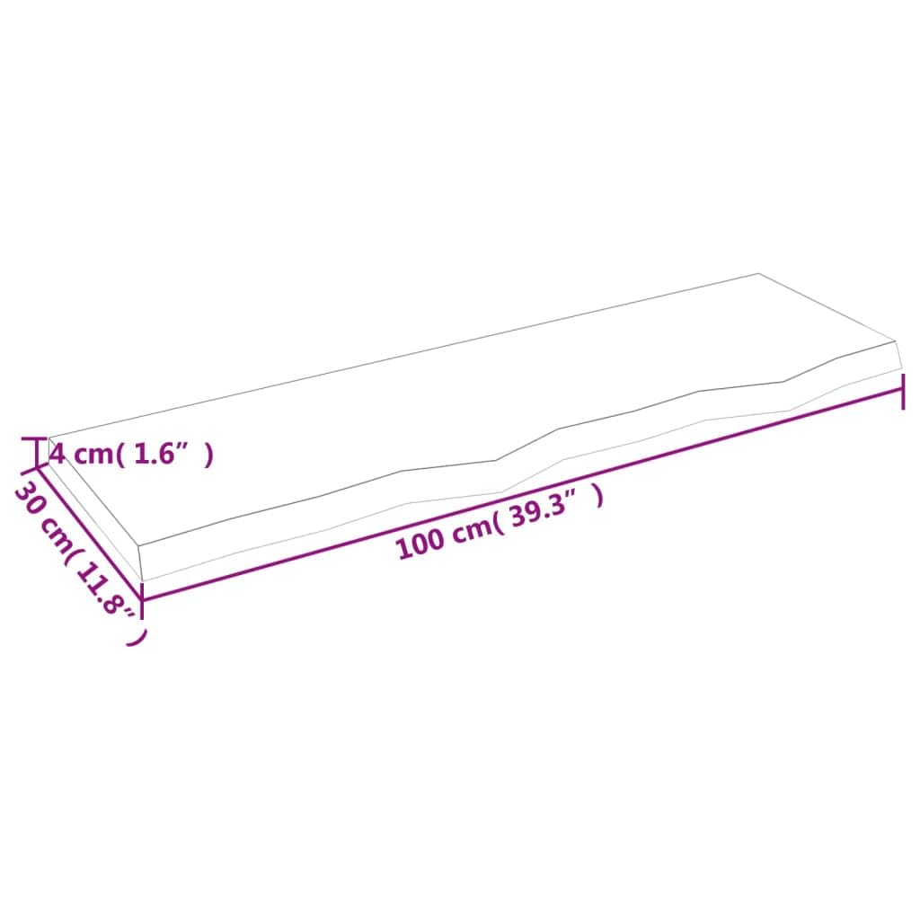 Genérico Encimera de baño Madera Maciza sin Tratar 100x30x(2-4) cm,Bricolaje,Materiales de construcción,Encimeras-3156030