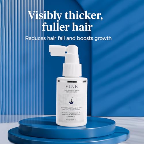 Image of VINR Hair Growth Serum for Scalp | Anti Hair Fall Formula with Redensyl, Anagain, Baicapil, Procapil & Caffeine | Supports New Growth & Scalp Strengthening with Grape Seed Extract | Lightweight Hair Serum for Men & Women | 30 ml