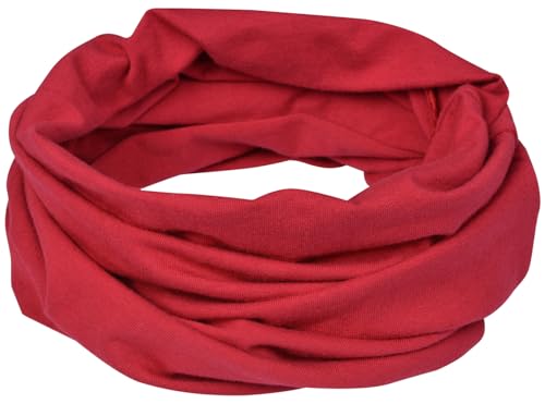Miobo Écharpe tube en coton pour enfant, rouge bordeaux, L