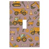 Buyidec Tools And Excavators 1 Gang Single Toggle Outlet Light Switch Wall Plate Cover Decorative Electrical Face Receptacle Cover Plate with Screws