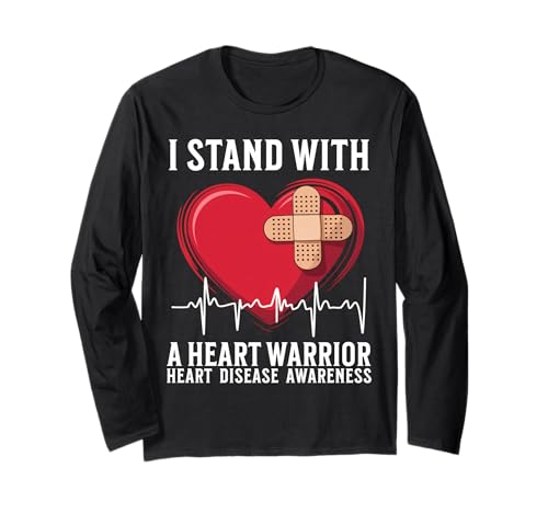Heart Disease Awareness Support Gifts Heart Awareness CHD Manga Larga