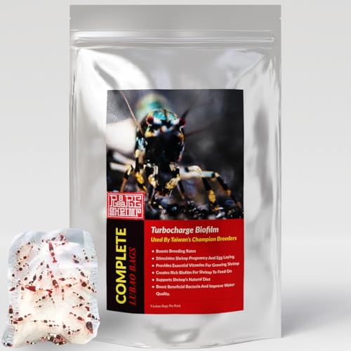 Aquarium Shrimp Bacteria Culture Bag Lu Bao Kallax Ball - Premium Bio Bag Biofilm for Crystal Red, Caridina & Neocaridina Breeding - Natural Microorganism Bag Supplement by Rare Shrimp - 5 Pack