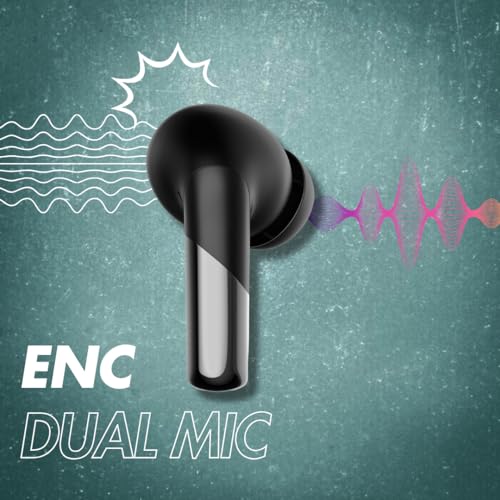 Image of ModishOmbre Jazz Earbuds with Dual Mic Active ENC & Touch Control | 50 Hrs Battery | 40 MS Latency Gaming Headset | 5.3v Bluetooth | Sweat Resistance | ExtraBass Earbuds | 13mm Drivers