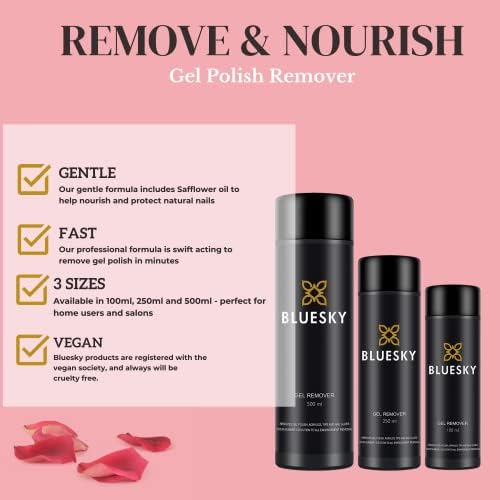 Bluesky Acetone Gel Nail Polish Remover and Nail Prep Cleanser Set, Isopropyl Alcohol Cleaner, Residue Wipe Off Sticky Layer Remover, 250ml