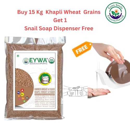 Image of Eywa Seeds & Exports Pvt Ltd Organic Khapli Wheat Grain 15 Kgs For Eating And Cookings