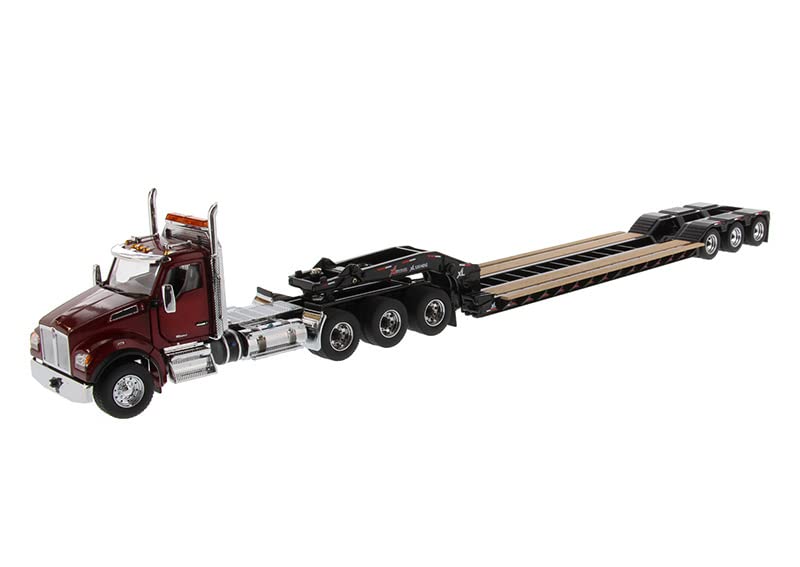 Caterpillar Kenworth T880 Radient Red DayCab Tridem Tracteur XL 120 Low 1/50 DIECAST Camion