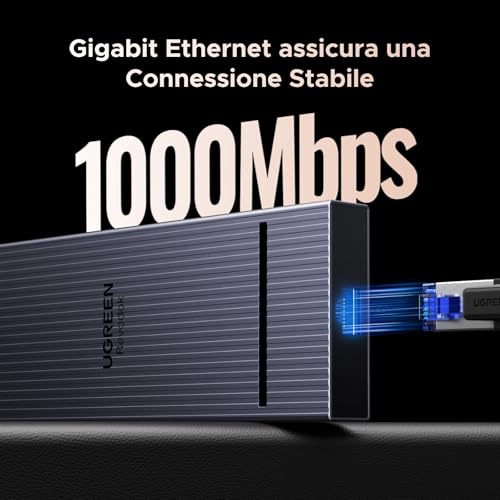 Revodok Pro 2111 10Gbsp Hub USB C HDMI 4K60Hz DisplayPort 4K120Hz Docking Station Type C Adattatore Ethernet Gigabit 10Gbps PD 100W Lettore di Schede SD TF Jack Audio 3,5mm - Hub USB - Immagine 6