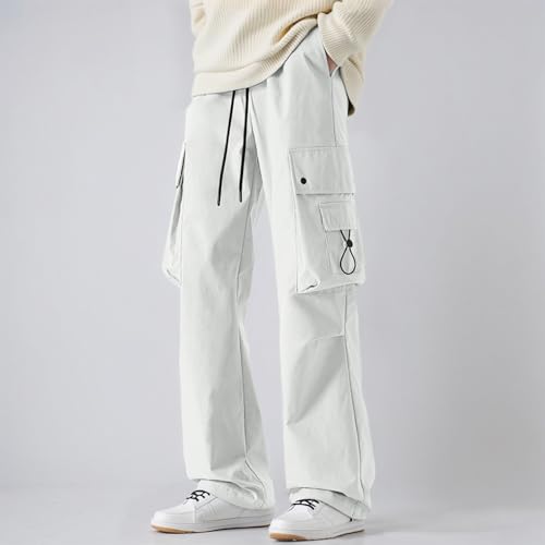 Pantalon décontracté uni à poches multiples stretch confortable WWricotta