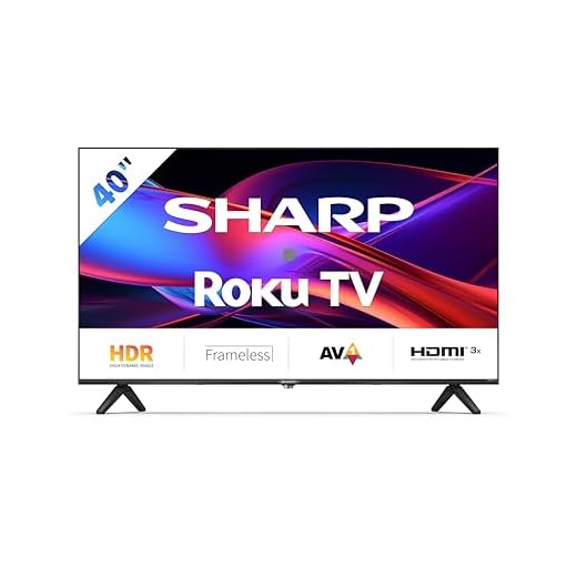 SHARP 40GD2225E - 40 Zoll Fernseher (101 cm) Full HD Roku TV - Multimedia Streaming LED Smart TV ohne Rahmen (HDR10, AV1-Codec, 3 HDMI, Receiver, WLAN) - Netflix, Prime, Disney+, Apple TV