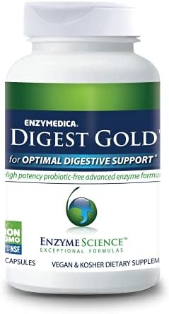 Enzyme Science Digest Gold, 90 Capsules - Maximum Strength Vegan Enzyme Supplement for Better Digestion with Amylase, Lipase and Protease