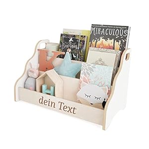 MAMOI Personalisiertes Kinder Bücherregal Holz
