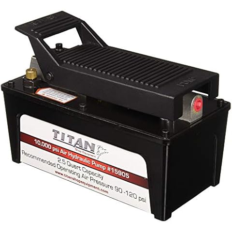 AME INTL 10,000 PSI 2.5 Quart Titan Air Hydraulic Pump with Aluminum Reservoir (15905) Cover