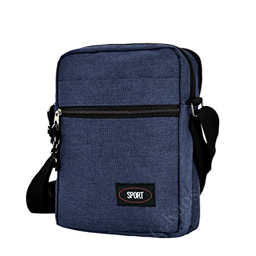G.Kaos - Bolsa Hombre Correa Ajustable Tela Técnico Moderno GK-A001-Blue Cover