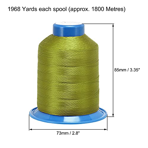 Hilo de Poliéster Bonded Extra Fuerte 1968 Yardas 150D/0.25mm Olive 2pcs miniatura 2