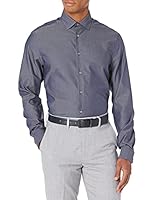 calvin klein men's dress shirt regular fit non iron herringbone Calvin Klein Men's Slim Fit Herringbone Point Collar Performance Non-Iron Dress Shirt - Black main image 1