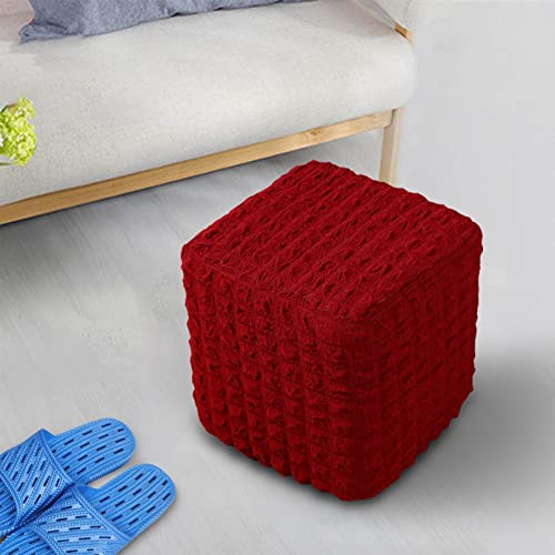 Funda para cojín cuadrado rojo de 25-33 cm ajustable para dormitorio 6