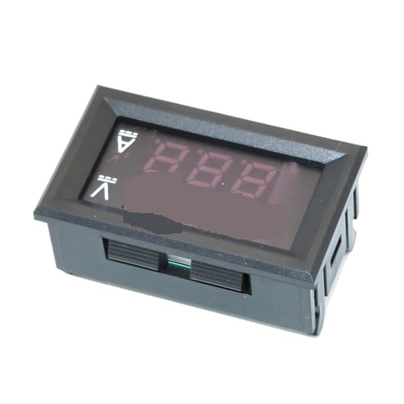 Mini Digital Voltmeter Ammeter DC 0-100V 50A 100A Amp Volt Voltage Current Meter Detector Tester 0.28" Dual LED Display Gauge(50A Blue and Blue)