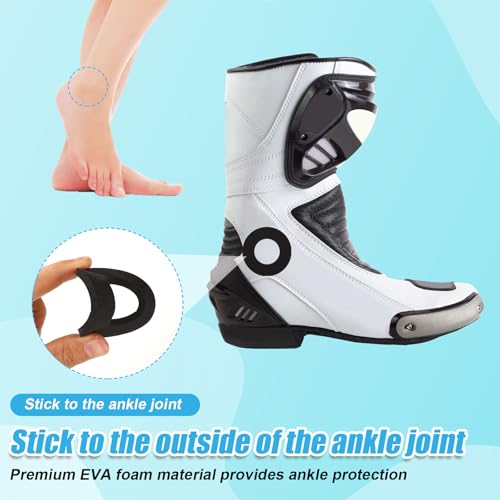 20stk Ski Knöchel Stiefelpolster, Selbstklebende EVA-Schaumstoffpolster für Skischuhe Snowboard Stiefelpolster zur Verringerung von Fersenhub und Blasen am Knöchel Beim Skifahren Snowboarden