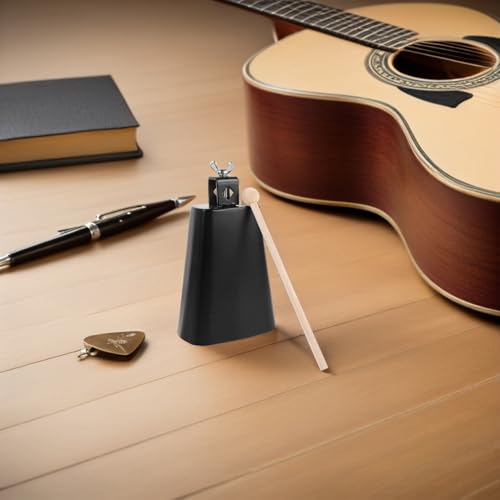 Kit de montaje con abrazadera para cowbell Mikinona, cowbell pequeño de 6 pulgadas, soporte metálico para rack de batería, accesorio de percusión ajustable para configuración estable de instrumentos Orff miniatura 5