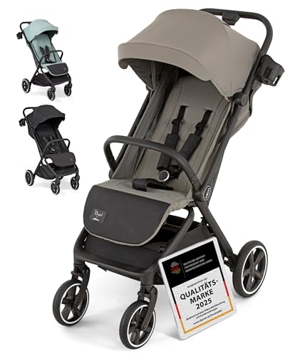 Hartan Clixx Buggy Kinderwagen – Reisebuggy ab 6 Monate, klein zusammenklappbar, höhenverstellbar, mit Sonnen- & Regenschutz, ideal für unterwegs (Rock)
