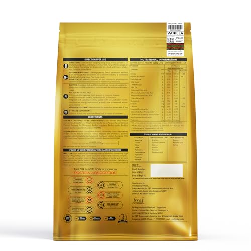 Image of NAKPRO WheyZyme Whey Protein Powder, Isolate & Concentrate | 26g of Protein per Serving | Clinically Tested 100% Higher Protein Absorption (1kg, Vanilla)