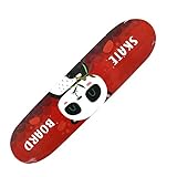  EZEZWSNBB Completo Skateboard para Principiantes 80x20 cm Panda Animal Rojo 9 Capas Monopatín de Madera de Arce con rodamientos ABEC-7 Tabla de Skateboard para Niñas Niños Adolescentes Adultos