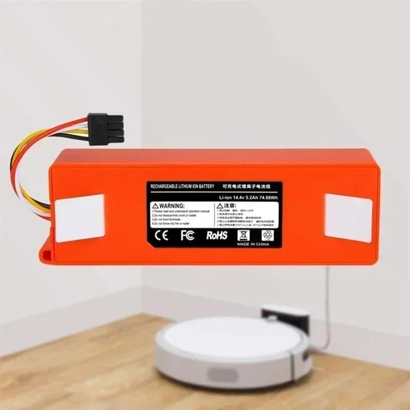 Robotic Vacuum Cleaner Replacement Battery Robot，Compatible for Roborock S50 S51 S55 Accessory Spare Parts Li-ion Battery 9800mAh(Color:6500mAh)