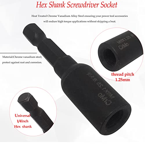 Image of 1pcs Hanger Bolt Driver with1 /4inch Hex Shank, Impact Plus(Female Thread ;M8x1.25mm)