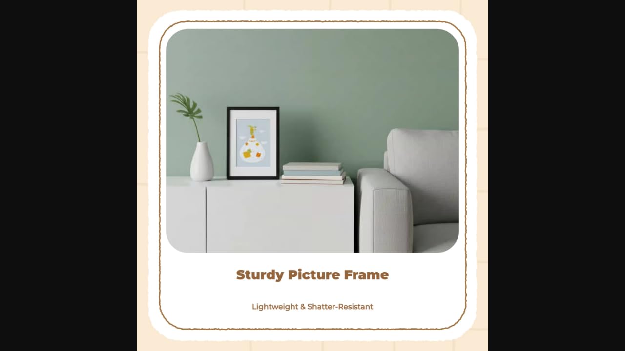 Picture Frame Creative Display Wall Hanging Desktop Letter Size/4K/8K Picture Frame White 3048cm