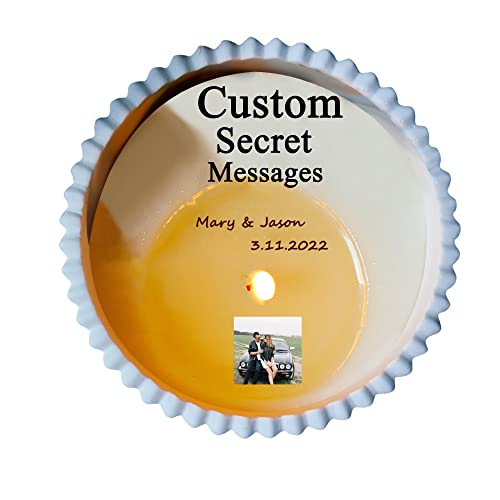 Bougies personnalisées à message caché Bougies de soja à message personnalisé Cadeaux pour les couples Cadeaux personnalisés pour les anniversaires de fiançailles Cover