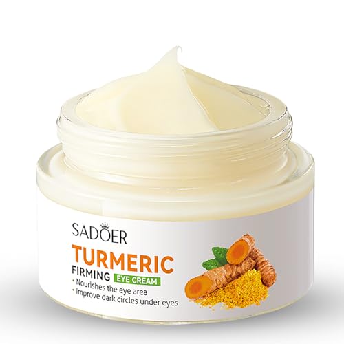 Turmeric Eye Cream - Eye Cream for Dark Circles and Puffy Eyes - Anti Wrinkle Eye Cream for Firming - Eye Cream Anti Aging Reduce Fine Line - Eye Moisturiser for Dry Skin - Eye Bags Remover