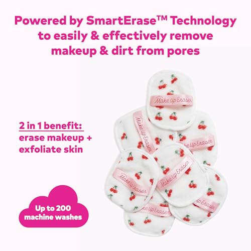 the original makeup eraser 7-day set erase all makeup with just water including waterproof mascara eyeliner foundation lipstick sunscreen and more