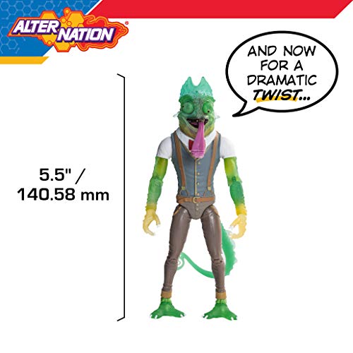 Alter Nation Sham Human Chameleon Alligator Hybrid Web Cartoon Dark Horse Comics Graphic Novel Action Figure With Thermal Color Changing Body & Mini Comic Book Great Gift For Kids 6 & Up #TOP4