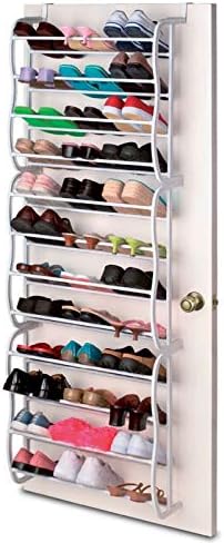 UDB 36 PAIR OVER DOOR HANGING SHOE RACK 12 TIER SHELF ORGANISER STORAGE STAND HOLDER