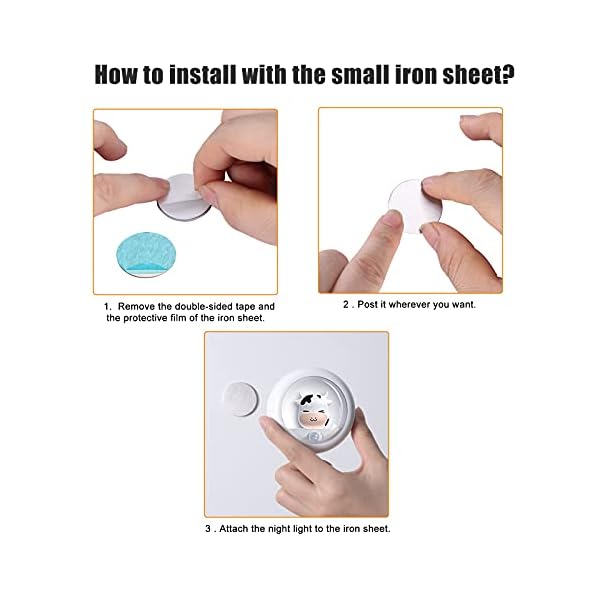 AIMILAR Rechargeable Night Light Motion Sensor LED Kids Night Lights for Bedroom Bathroom Stick on Wall Dimmable Baby… – Bild 9