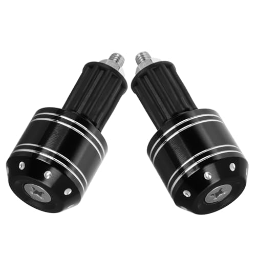 Zerodeko Embouts de Guidon pour Moto Tout-, Accessoires Anti Vibrations Points Blancs, Lot de 2 Bouchons d'Équilibrage Poids pour Guidon, Adaptés aux Balades Routières