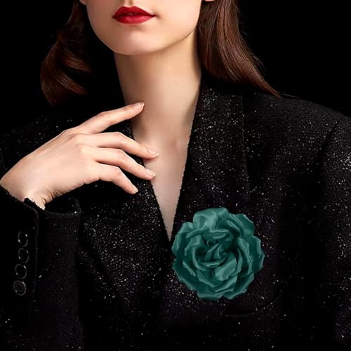 Image of 4.3 inch Red Rose Hair Clip Large Flower Brooches for Women | Charming Flowers Pins for Clothes | Turn Heads with Stylish Rose Hair Clip Flower Brooch Pin for Clothes & Clips for Woman