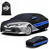 Car Cover Compatible with Camry,10-Layer Car Cover Waterproof All Weather,Full Exterior Cover with Cotton Lining,Sun Rain UV Dust Snow Protection with Door Zipper,Fit for Camry 1996-2025