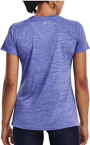 Under Armour Womens Tech Twist T-ShirtDISC, (495) Baja Blue/Nebula Purple/Metallic Silver, X-Small - 1