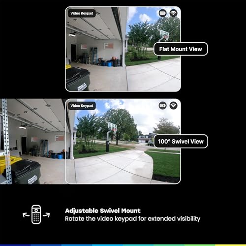 Image of myQ Smart Garage Door Video Keypad + Wired Power Adapter Kit, with Wide-Angle Camera, Customizable PIN Codes, and Smartphone Control, Works with Chamberlain, LiftMaster and Craftsman openers