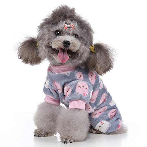 handfly Pet Dog Cat Pijama Macacão Roupa Quente Cachorro Suéter Velo Casaco De Cachorro Roupas Cacho