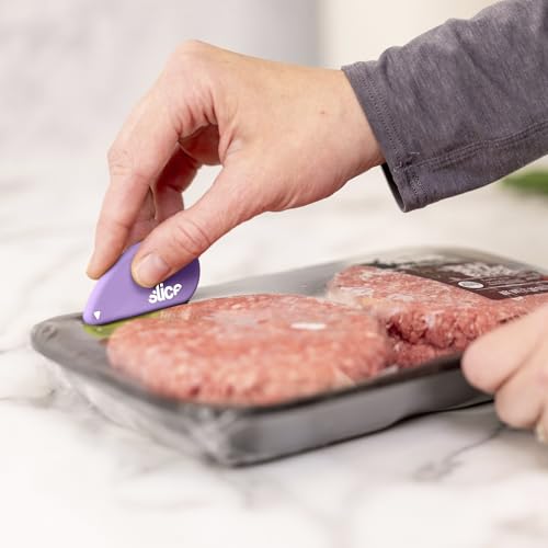 Image of Slice Micro Safety Cutter | Safe Ceramic Box Cutter Lasting 11x Longer than Metal | Keychain Box Opener | 4 Pack | Lavender