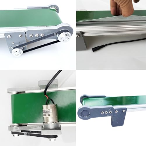 Cinta transportadora de escritorio de PVC para bricolaje, herramienta de aprendizaje de fricción para experimentos científicos y equipos de línea de producción pequeña, perfecta para proyectos